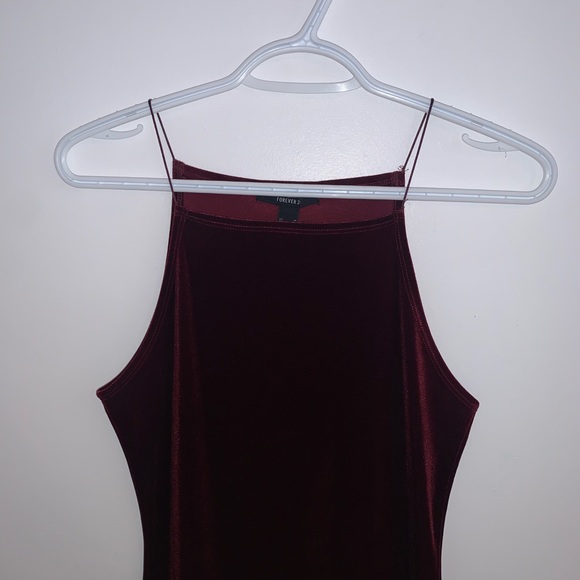 [M]👗F21 velvet high neck dress - Picture 2 of 7